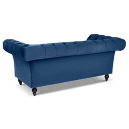 Bravich Cambridge Chesterfield 3 Seater Sofa - Velvet Blue - thumbnail 3