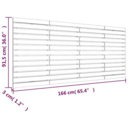 Berkfield Wall Headboard White 166X3X91.5 Cm Solid Wood Pine - thumbnail 8