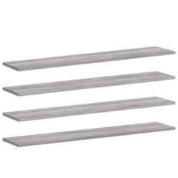 Berkfield Wall Shelves 4 Pcs Grey Sonoma 100X20X1.5 Cm Engineered Wood - thumbnail 2