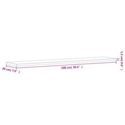 Berkfield Wall Shelves 4 Pcs Grey Sonoma 100X20X1.5 Cm Engineered Wood - thumbnail 9