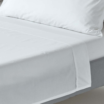 Homescapes White Egyptian Cotton Flat Sheet 200 Tc, Double - image 1