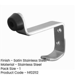 Loops Premium Satin Stainless Steel Hat And Coat Hook With 75mm Projection - Wall Mounted Clothing Hook - thumbnail 2