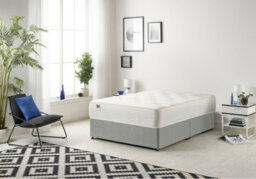 Somnior Beds Somnior Tweed Grey Memory Foam Divan Bed With Mattress - Small Double - thumbnail 1