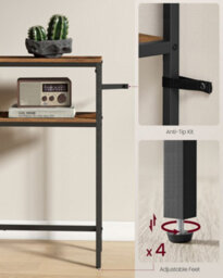 Songmics Console Table For Hallway, 2-Tier Slim Sofa Table, 20 X 120 X 80 Cm, Hallway Table With 2 Shelves, For Living Room - thumbnail 4