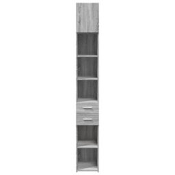 Walplus Slim Storage Cabinet Grey Sonoma 30X42.5X225 Cm Engineered Wood - thumbnail 4