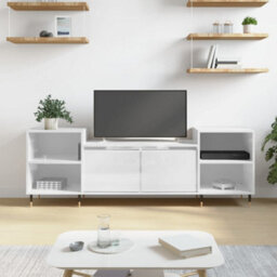Walplus Tv Cabinet High Gloss White 160X35X55 Cm Engineered Wood - thumbnail 1