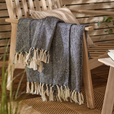 Yard Hedon Woven Indoor/outdoor Throw, Navy Blue, 130 X 180Cm - image 1