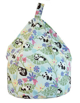 Bean Lazy Cotton Light Blue Panda Bean Bag Child Size - image 1