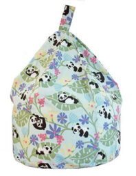 Bean Lazy Cotton Light Blue Panda Bean Bag Child Size - thumbnail 1