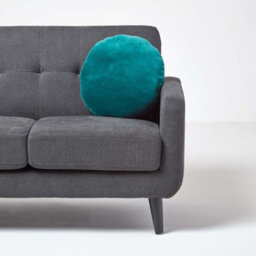 Homescapes Emerald Green Velvet Cushion, 40 Cm Round - thumbnail 4