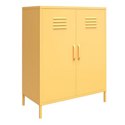 Novogratz Dorel Home Cache Metal Locker Cabinet With 2 Doors Yellow - image 1