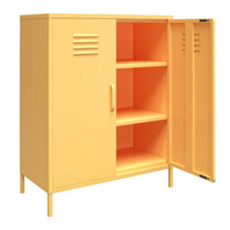 Novogratz Dorel Home Cache Metal Locker Cabinet With 2 Doors Yellow - thumbnail 9
