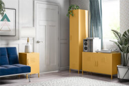 Novogratz Cache Metal Locker Cabinet With 2 Doors Yellow - thumbnail 5