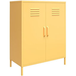Novogratz Dorel Home Cache Metal Locker Cabinet With 2 Doors Yellow - thumbnail 7