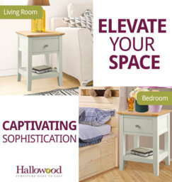 Hallowood Furniture Clifton Oak Painted Lamp Table - thumbnail 6