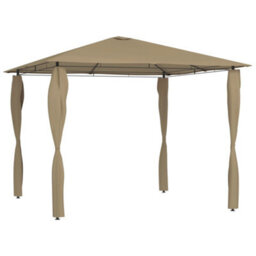 Walplus Gazebo With Post Covers 3X3X2.6 M Taupe 160 G/ma - thumbnail 1