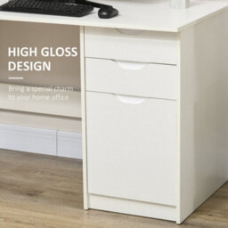 White Computer Desk W/ Drawers Modern Writing Workstation For Home Computer Desk W/ Drawers Modern Writing Workstation For Home - thumbnail 4