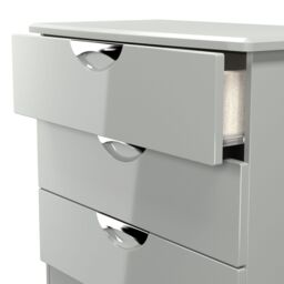 Rovigo Ready Assembled Gloss Dusk Grey 3 Drawer Chest (H)692mm (W)765mm (D)415mm - thumbnail 4