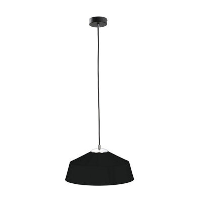 Luminosa Lighting Luminosa Tonty Dome Pendant Ceiling Light Black, 34Cm, 1X E27