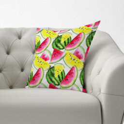 Warren Reed Designer Colourful Melon Pattern Cushions 60Cm X 60Cm - thumbnail 2