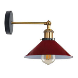 Ledsone Industrial Metal Wall Lights Indoor Wall Sconce Lighting Wall Lamp Fixture Burgundy With Bulb