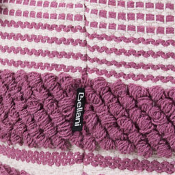 Beliani Hand-Knitted Pink Pouffe With Tassels And Subtle Stripes, 40 X 40 X 40 Cm - thumbnail 7