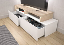 Diagone Oak White Television Stand - thumbnail 5