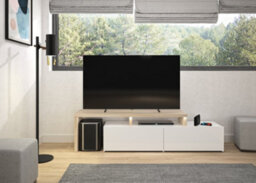 Diagone Oak White Television Stand - thumbnail 6
