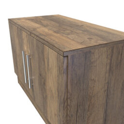 Trent Compact 2 Door Tv & Media Unit In Vintage Oak (Ready Assembled) - thumbnail 4