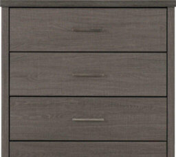 Seconique Lisbon 3 Drawer Chest In Black Wood Grain - thumbnail 2