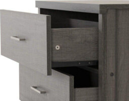 Seconique Lisbon 3 Drawer Chest In Black Wood Grain - thumbnail 5