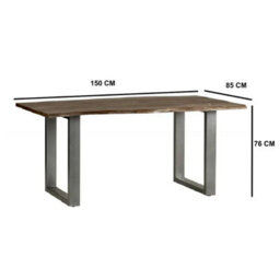 Live Edge Wood & Metal Coffee Table - thumbnail 3