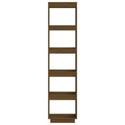 Berkfield Book Cabinet/room Divider Honey Brown 40X35X167 Cm Solid Wood Pine - thumbnail 5