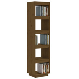 Berkfield Book Cabinet/room Divider Honey Brown 40X35X167 Cm Solid Wood Pine - thumbnail 4