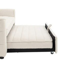 More4Homes Jasper Sofa Bed Pull Out Clic Clac 2 Seater In Boucle (Beige) - thumbnail 5