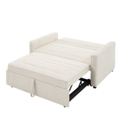 More4Homes Jasper Sofa Bed Pull Out Clic Clac 2 Seater In Boucle (Beige) - thumbnail 4