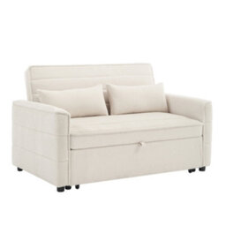 More4Homes Jasper Sofa Bed Pull Out Clic Clac 2 Seater In Boucle (Beige) - thumbnail 2