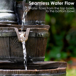 Geezy Pump Barrel Water Feature Outdoor Indoor Led Fountain Waterfall Garden Decor - thumbnail 3
