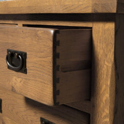 Elm Home And Garden 2+4 Chest Of Drawers Rustic Oak Wooden  96Cm High X 95Cm Wide X 40Cm Deep Fully Assembled - thumbnail 5