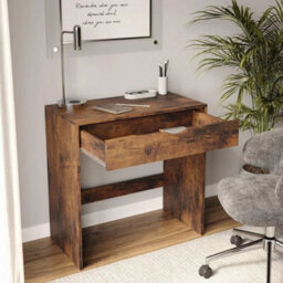 Compact Wooden Computer Desk With 1 Handleless Drawer - thumbnail 3