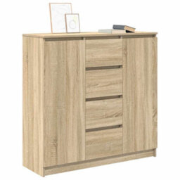 Berkfield Sideboard With Drawers Sonoma Oak 100.5X35X98.5 Cm Engineered Wood - thumbnail 4