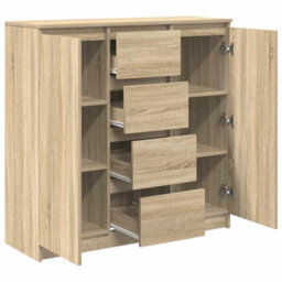 Berkfield Sideboard With Drawers Sonoma Oak 100.5X35X98.5 Cm Engineered Wood - thumbnail 5