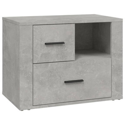 Berkfield Classic Bedside Cabinet Concrete Grey 60X36X45 Cm Engineered Wood - image 1