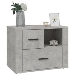 Berkfield Classic Bedside Cabinet Concrete Grey 60X36X45 Cm Engineered Wood - thumbnail 4