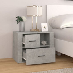 Berkfield Classic Bedside Cabinet Concrete Grey 60X36X45 Cm Engineered Wood - thumbnail 3