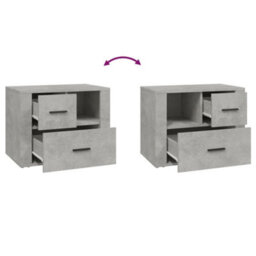 Berkfield Classic Bedside Cabinet Concrete Grey 60X36X45 Cm Engineered Wood - thumbnail 9