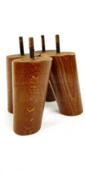 L&F Wood Furniture Feet 100mm High Dark Oak Replacement Furniture Legs Set Of 4 Sofa Chair Stool M8 - thumbnail 7