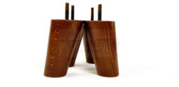L&F Wood Furniture Feet 100mm High Dark Oak Replacement Furniture Legs Set Of 4 Sofa Chair Stool M8 - thumbnail 5