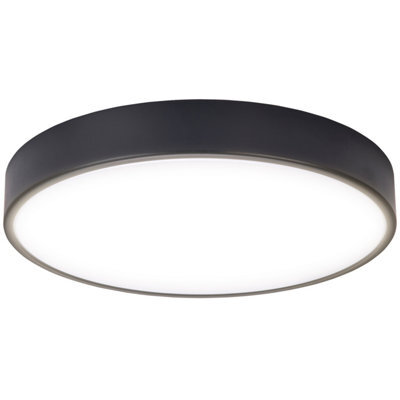 Luceco Eco Decorative Round Bulkhead Light, Colour Change 1350Lm Black - image 1