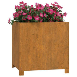 Berkfield Durable Planter With Legs Rusty 49X47X50 Cm Corten Steel - thumbnail 3